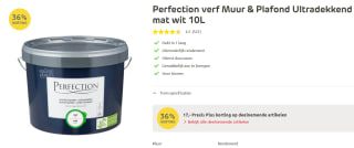 Perfection verf Muur & Plafond Ultradekkend 10L voor €29,99 bij de Praxis.