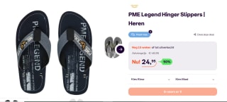 Heren slippers PME Legend Hinger voor €24,95 bij iBOOD