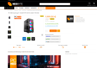PC NEO Gaming i5 13400F RTX 5070 32GB 1TB SSD por 1,199€