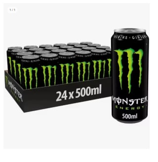 Pack de 24 latas de 500 ml de MONSTER ENERGY Original por 13.99€