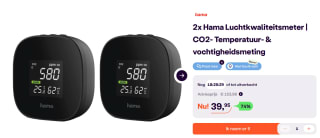 2 Stuk Hama Co2 meter Safe - Luchtkwaliteitsmeters voor €39,95 bij Ibood