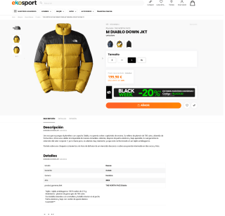 Chaqueta The North Face Diablo de plumón por 160€