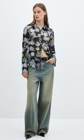 Camisa estampada semitransparente para Mujer por 4.99€