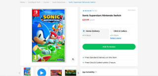 Sonic Superstars Nintendo Switch Game for £21.99