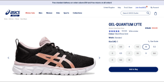 Women's Asics Gel Quantum Lyte Trainers - £22