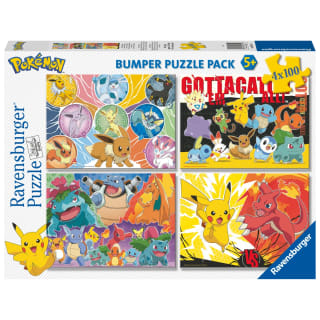 Pokémon 4 puzzels van 100 stukjes voor €10 bij Top1Toys