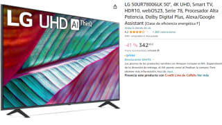 Smart TV Marca LG 50UR78006LK 50", 4K UHD por 342.99€