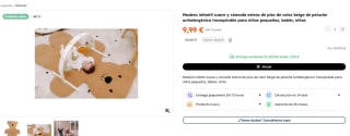 Alfombra de juego y ejercicio infantil Chilhome oso de peluche por 9,99€