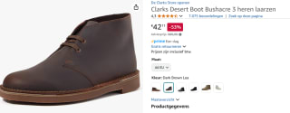 Clarks Desert Boots in de maat 44 voor €42,11 bij Amazon