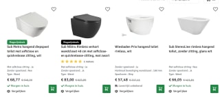 Tot 85% korting op toiletpotten bij Badkamerwinkel