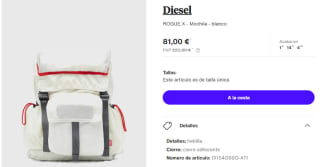 Mochila Diesel ROGUE X por 81€