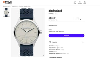 Timberland Reloj Analógico para Hombre de Cuarzo con Correa en Plástico TDWGA2100701 por 54€