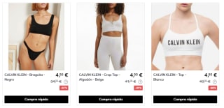 Calvin Klein ropa desde solo 1,99€ alucina