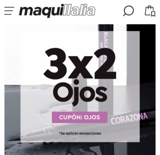3×2 en la sección Ojos de Maquillalia.