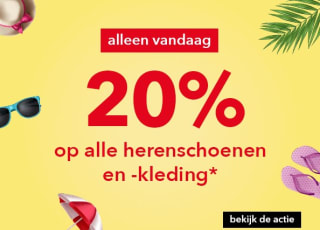 20% korting op alle herenschoenen en -kleding bij Scapino