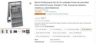 Bosch Professional - Set de 25 puntas por 11.50€