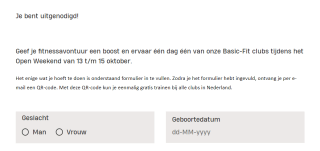 Gratis 1 dag Sporten bij Basic-Fit