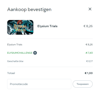 Elysium Trials voor €1 dmv code via Meta Quest