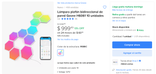 10 Pack Lámpara Plafón Govee H6061 por $999 | Mercado Libre