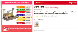 Robotime Rolife Sakura Journey bouwpakket voor €21,39 bij Aliexpress