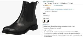 Ecco Dames Shape 25 Chelsea Boots voor €45 bij Amazon.nl