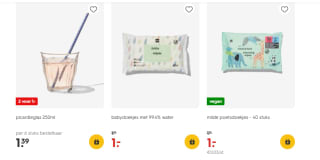 Heel veel producten voor €1 bij de Hema