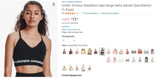 Under Armour UA Seamless Low Long Bra Dames Sportbeha voor €13,44 bij Amazon