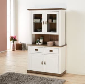 Altillo VILSTED 2 puertas blanco/marrón por solo 80€