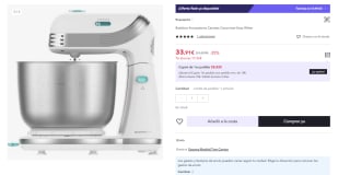 Batidora Amasadoras Cecotec Cecomixer Easy White por 33.91€ (Cuenta Nueva 23.91€)