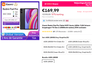 Xiaomi REDMI Pad Pro 6+ 128 Tablet voor €169,99 bij Aliexpress