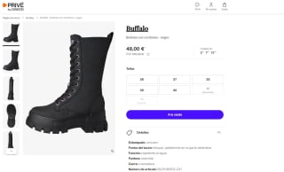 Botines con cordones - negro marca Buffalo por 48€