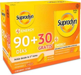 Supradyn Energy vitaminas y energía 90 más 30 comprimidos por 18€