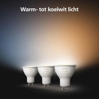 PHILIPS HUE Spot - White Ambiance - GU10 (3 pack) voor €45,49 bij Amazon