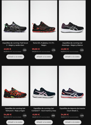Hasta 65% + 10€ EXTRA descuento calzado Asics grandes ofertas