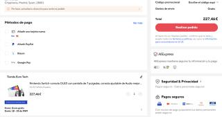 Nintendo Switch Oled a tan solo 227,46€