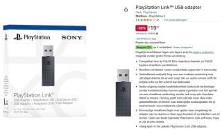 PlayStation Link USB-adapter voor €19,97 bij Amazon