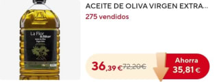 5 litros aceite oliva virgen extra La Flor de Málaga por 36,39€