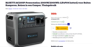 BLUETTI AC200P Powerstation 2000W voor €999 bij Bol