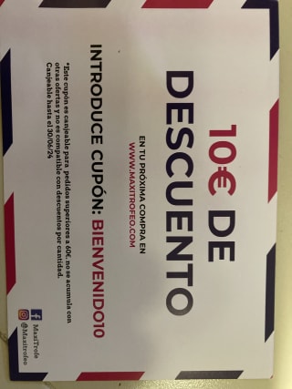 10 euros de descuento en Maxitrofeo