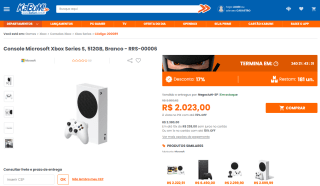 Console da Microsoft, modelo Xbox Series S de 512GB - R$ 2.023