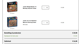 2 puzzels van Jan van Haasteren en/of Wasgij 950 stukjes voor €15 bij Kruidvat