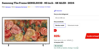 Samsung The Frame QE65LS03DAU - QLED TV voor €825 bij Bol