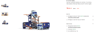 Camión transformable con sonido, 3 coches y helicóptero por 19,98€
