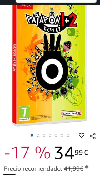 Patapon 1+2 Replay Nintendo Switch por 34,99€.