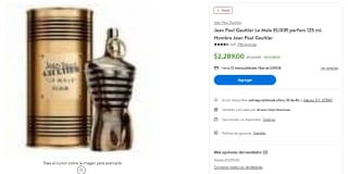 Perfume Jean Paul Gaultier Le Male Elixir 125ml por $2,289 | Descuento Walmart