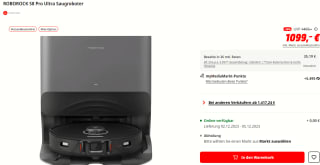 Roborock S8 Pro Ultra Robotstofzuiger Zwart voor €1.099 bij de MediaMarkt in Duitsland