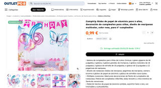 Decoración Globos de papel de aluminio 6 años por 0,99€