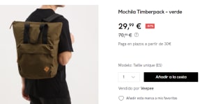 Mochila Timberpack Heritage de 23L por 29.99€
