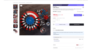 Kit de construcción LEGO® Marvel 76262 Escudo del Capitán América por solo 154,90€