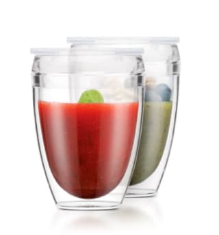 PAVINA dubbelwandige snack cups met deksel, 0,3L 2 stuks voor €8,95 bij Bodum